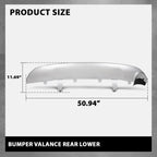 Rear Bumper Guard Valance for Toyota RAV4 (2016–2018) Silver Plastic