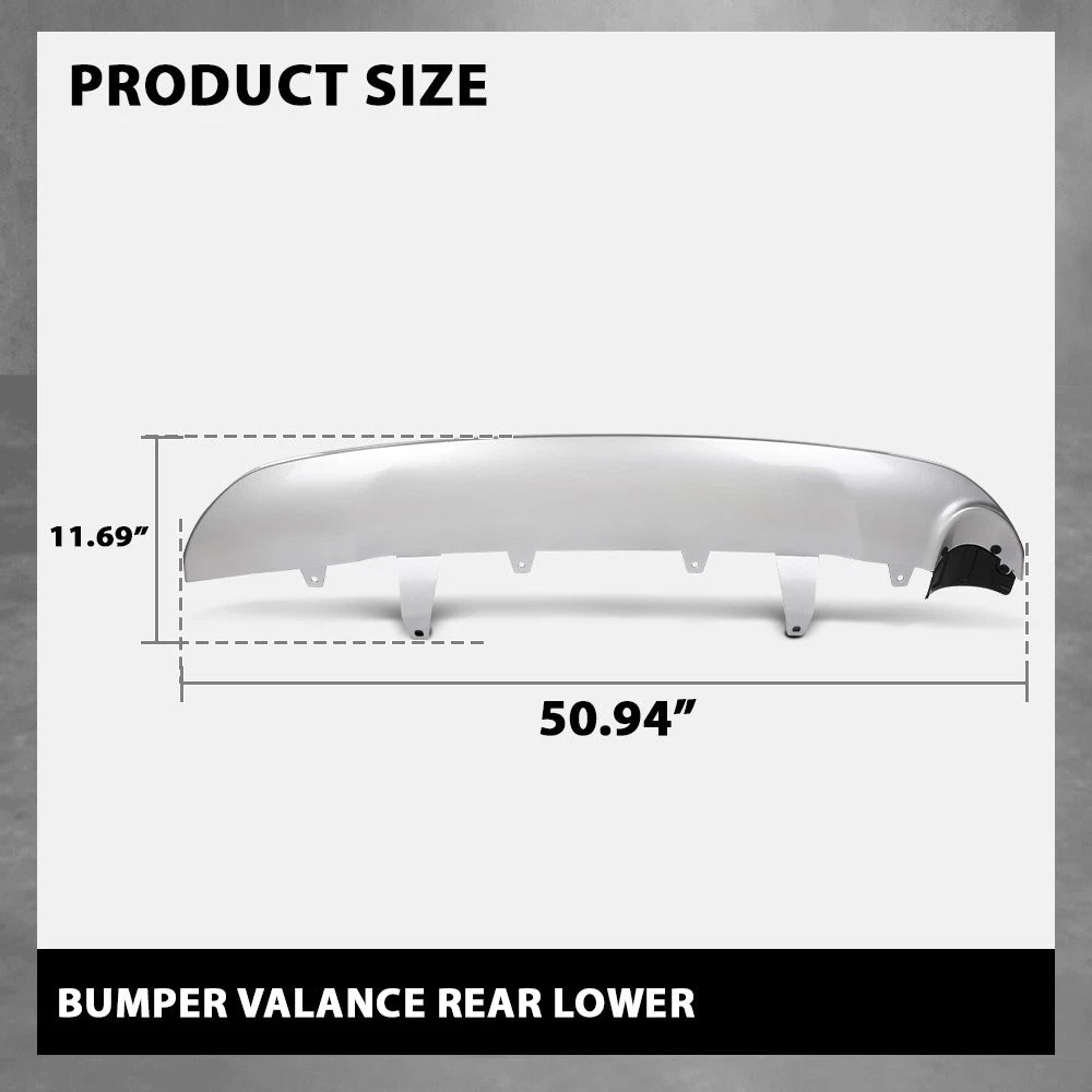 Rear Bumper Guard Valance for Toyota RAV4 (2016–2018) Silver Plastic
