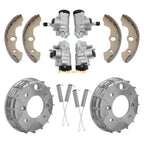 Front Brake Drums Wheel Cylinders Kit for Honda Foreman TRX400FW TRX450 (2000–2006)