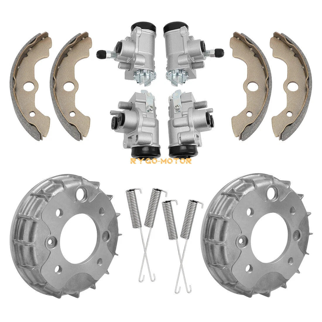 Front Brake Drums Wheel Cylinders Kit for Honda Foreman TRX400FW TRX450 (2000–2006)