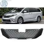 Front Upper Bumper Grille for Toyota Sienna (2011–2017) Black Mesh Trim