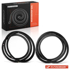 2X Front Door Weatherstrip Seal with Clips for Ford Fusion