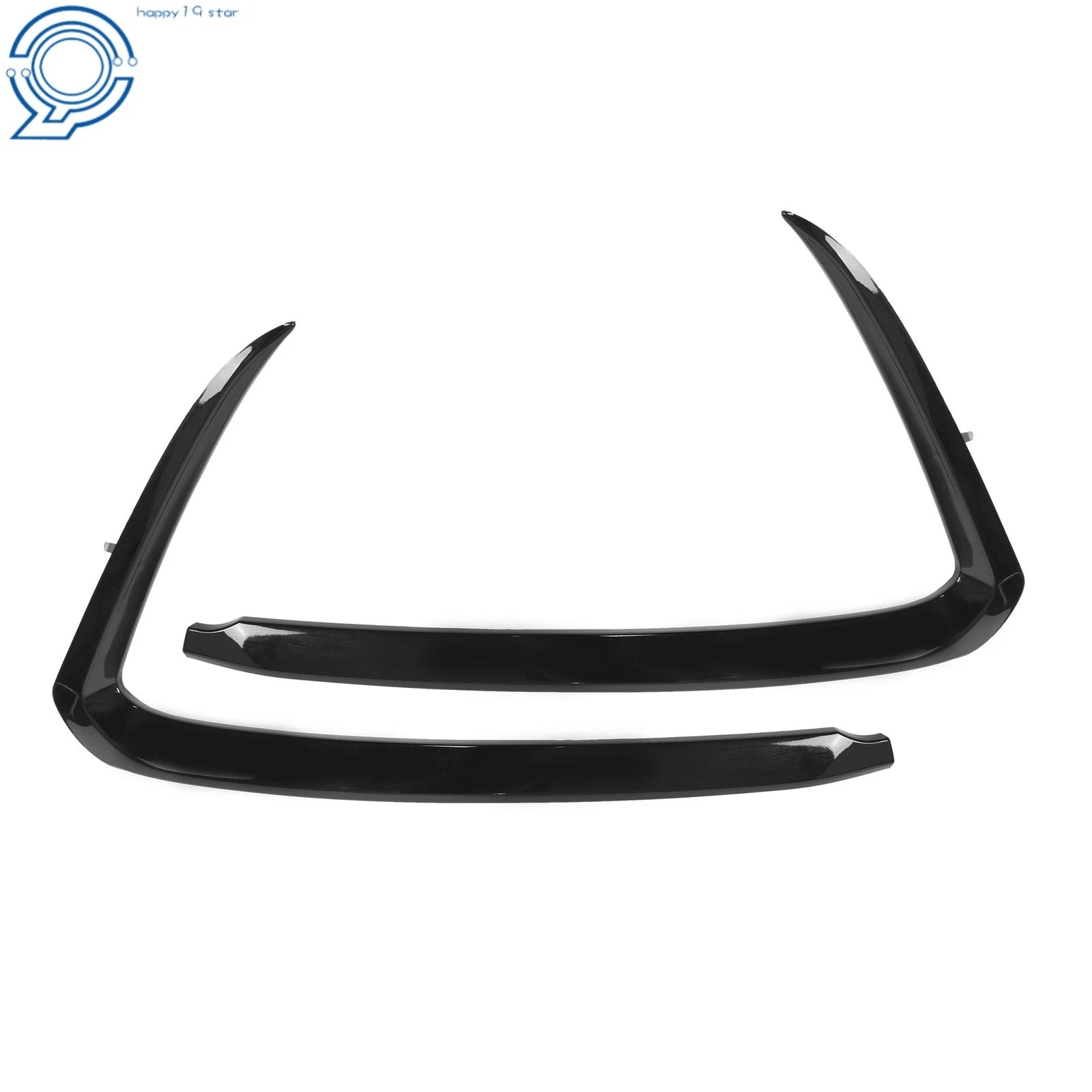 Set of 2 Black Bumper Trim for Mazda CX-9 (2016–2022)