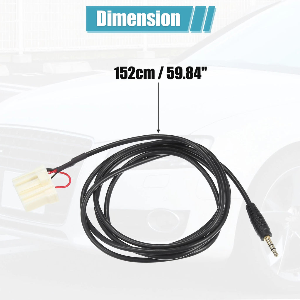 AUX 3.5mm Audio Adapter Cable for Mazda 2 3 5 6 (2006–2013)