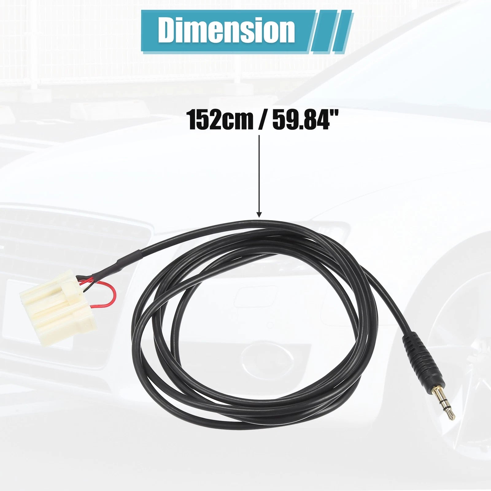 AUX 3.5mm Audio Adapter Cable for Mazda 2 3 5 6 (2006–2013)
