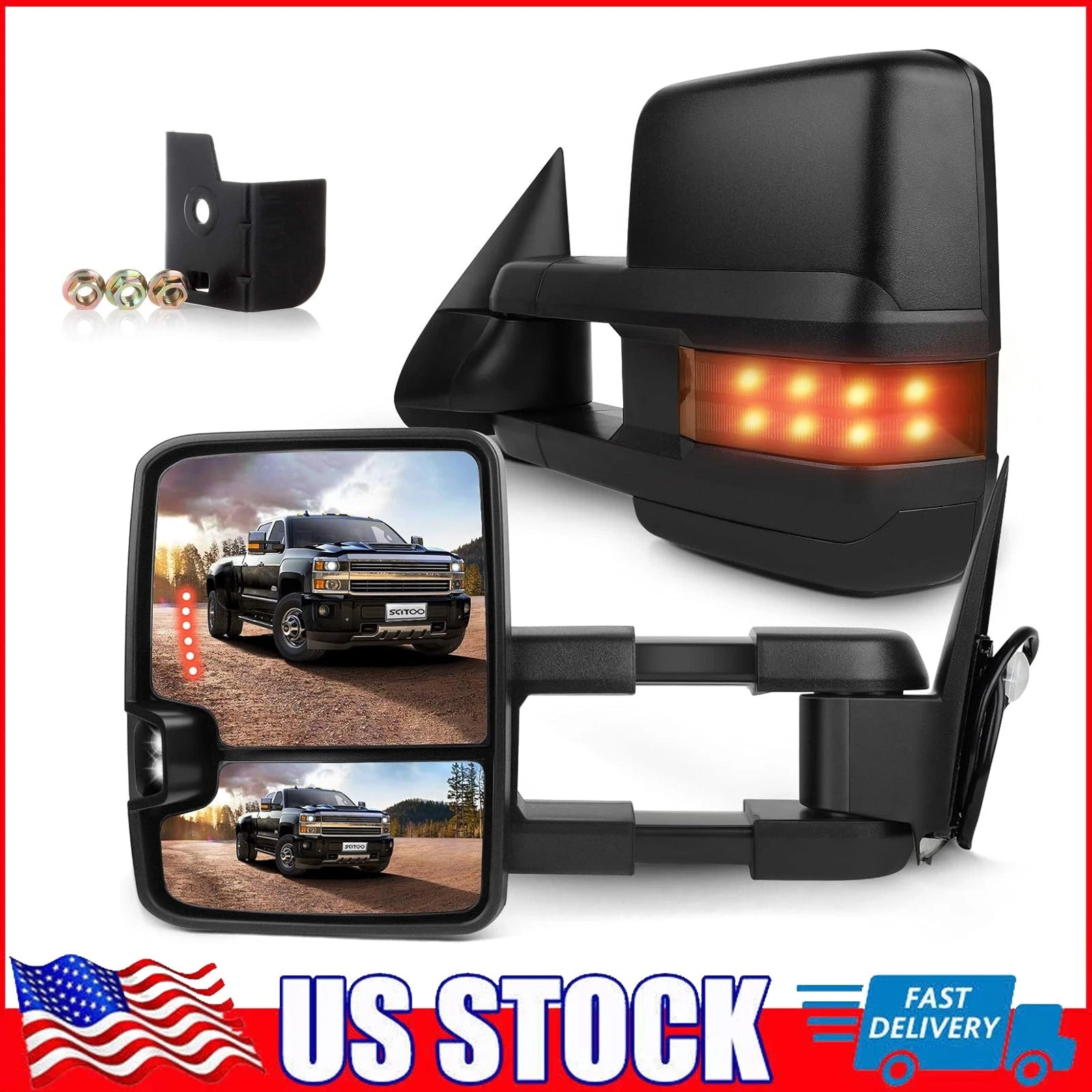 Pair Smoke Power Turn Signal Clearance Lamps for Chevy GMC (88–98)