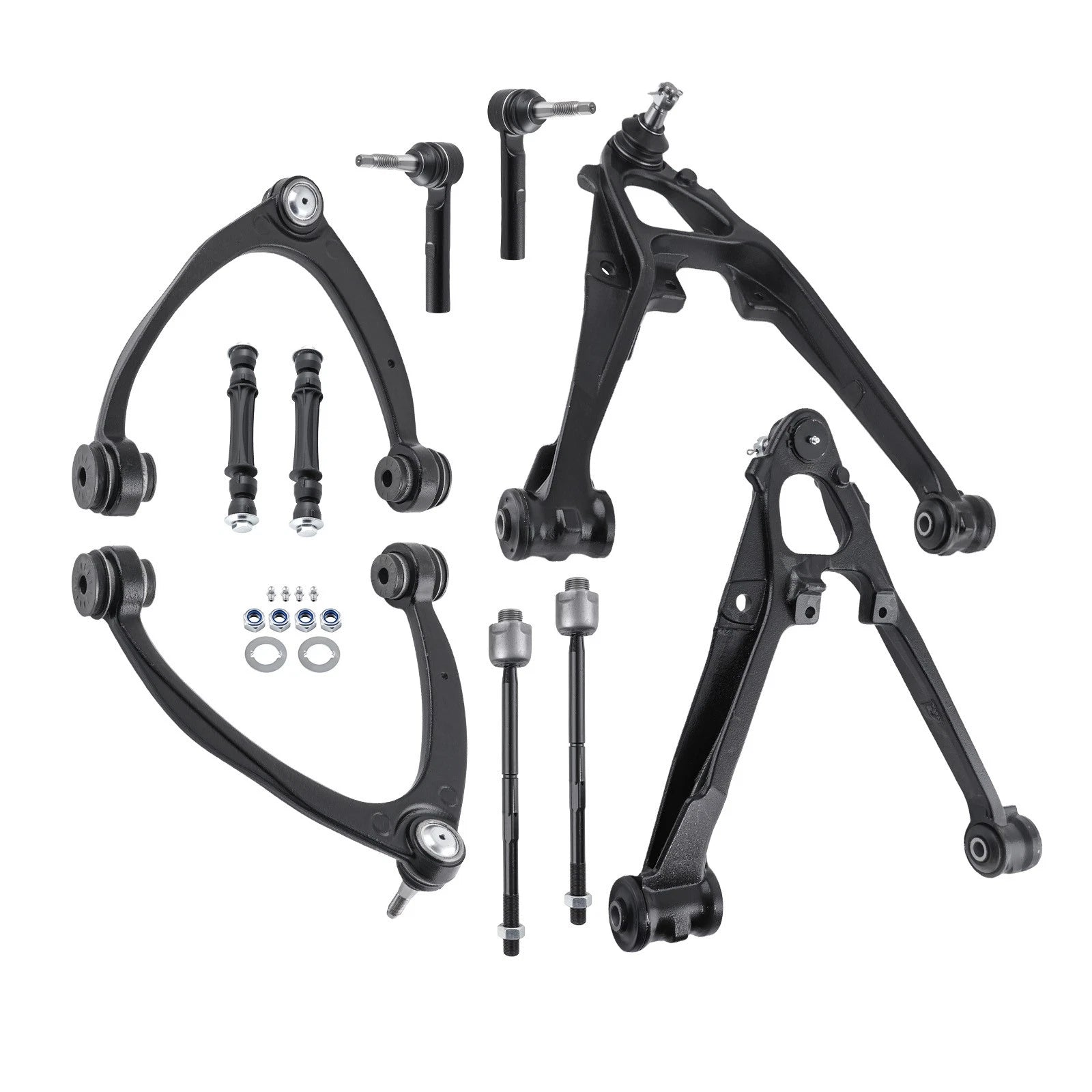 10x Front Control Arms Tie Rods Kit for Chevy Tahoe (2007–2014) GMC Yukon (2007–2013)
