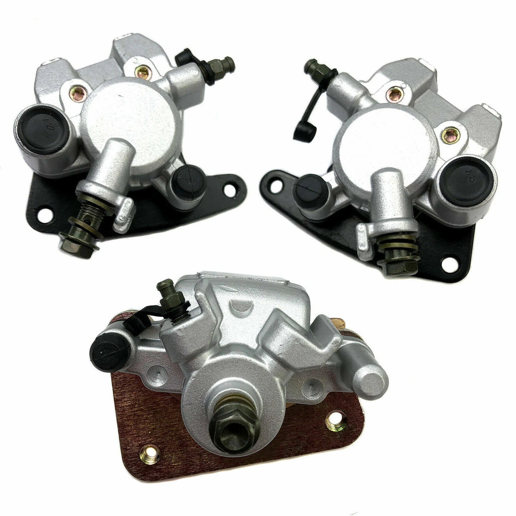 Front & Rear Brake Calipers w/Pads for Yamaha Kodiak 450 YFM450 FA (2003–2004)