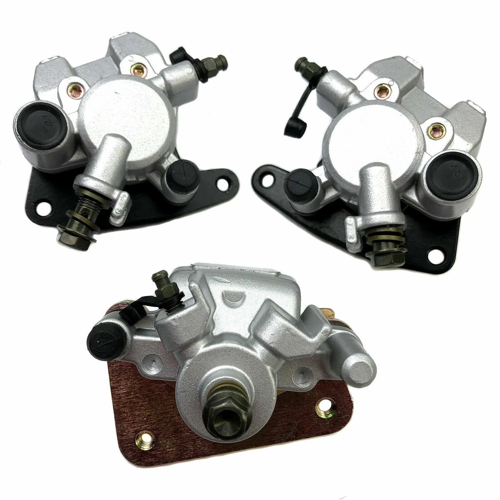 Front & Rear Brake Calipers w/Pads for Yamaha Kodiak 450 YFM450 FA (2003–2004)