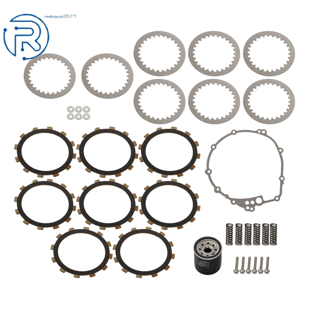 Clutch Plates Kit with Heavy Duty Springs & Gasket for Yamaha FZS6 FZ6 YZF