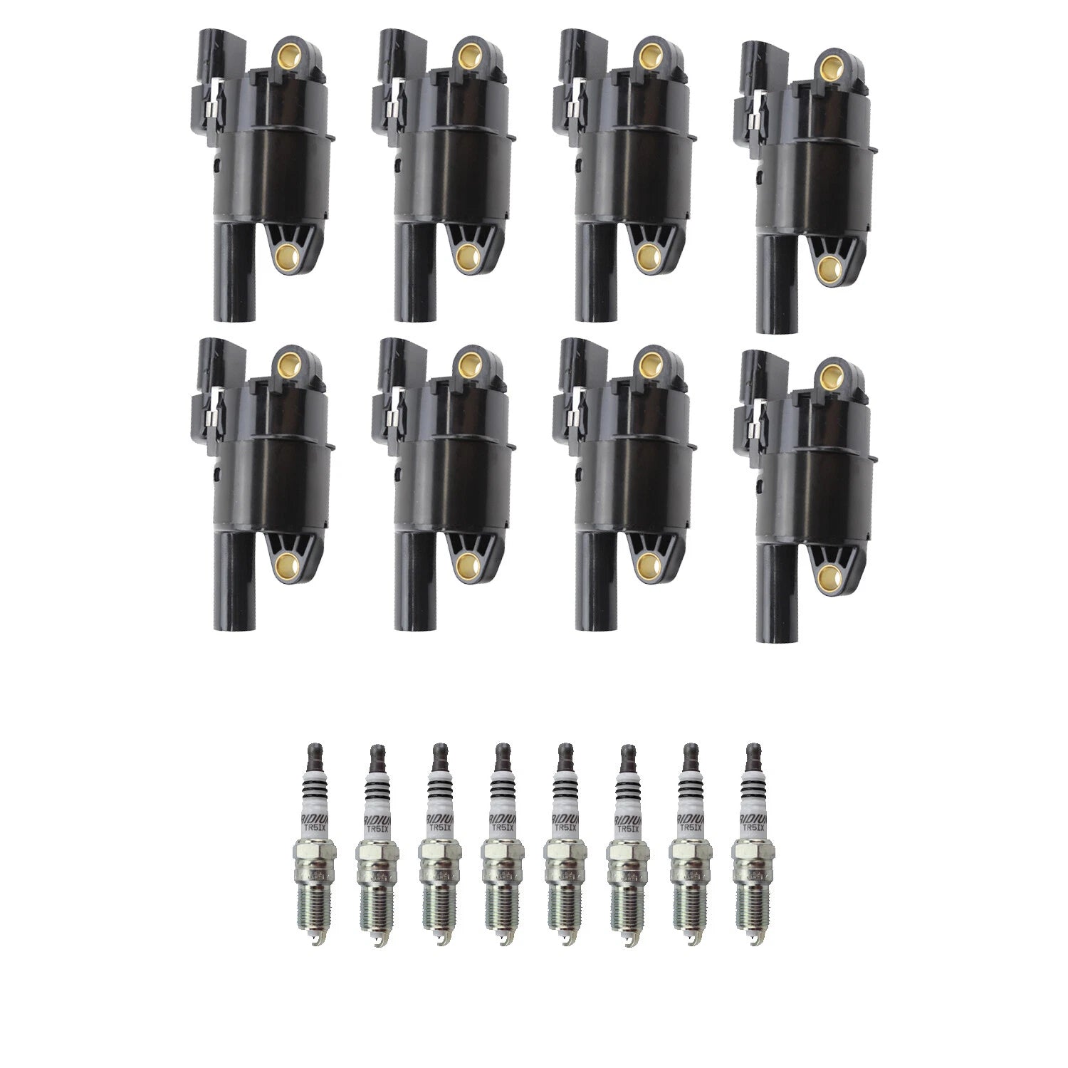 Set of 8 Ignition Coils & NGK Iridium Spark Plugs for CTS Express 1500 (2003–2023)