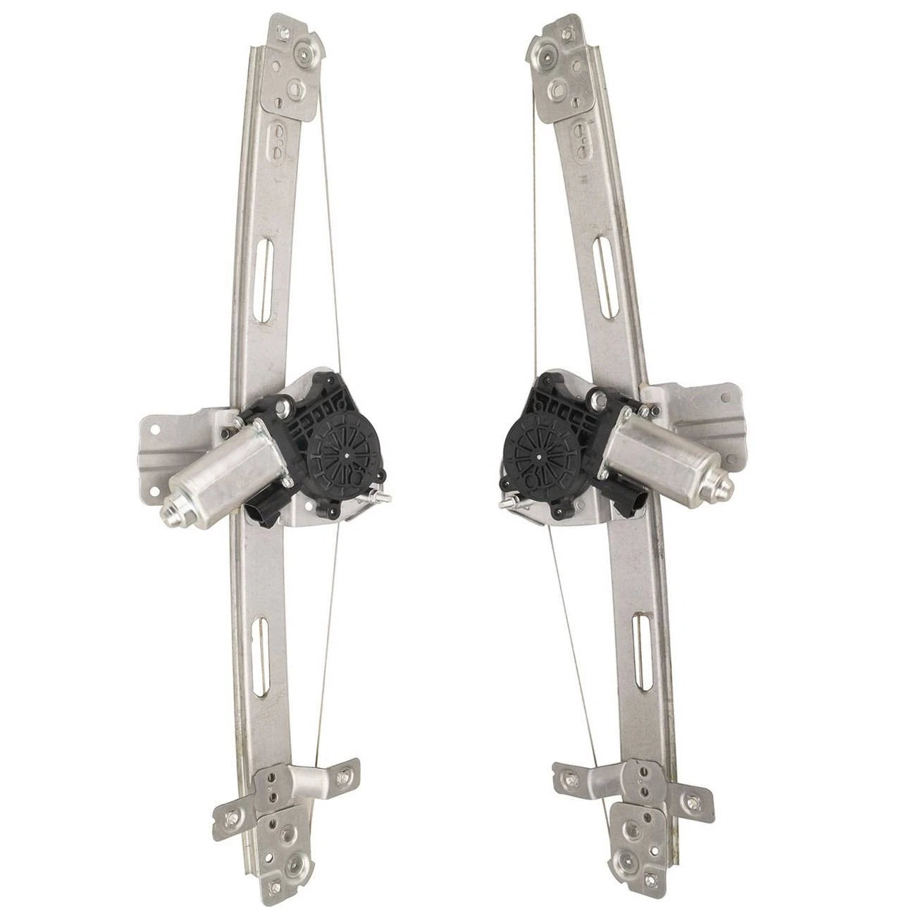 Set of 2 Window Regulators with Motor for Chevrolet GMC Saturn Buick