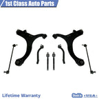 Set of 8 Front Control Arms Tie Rods for Hyundai Santa Fe Sorento (2007–2013)