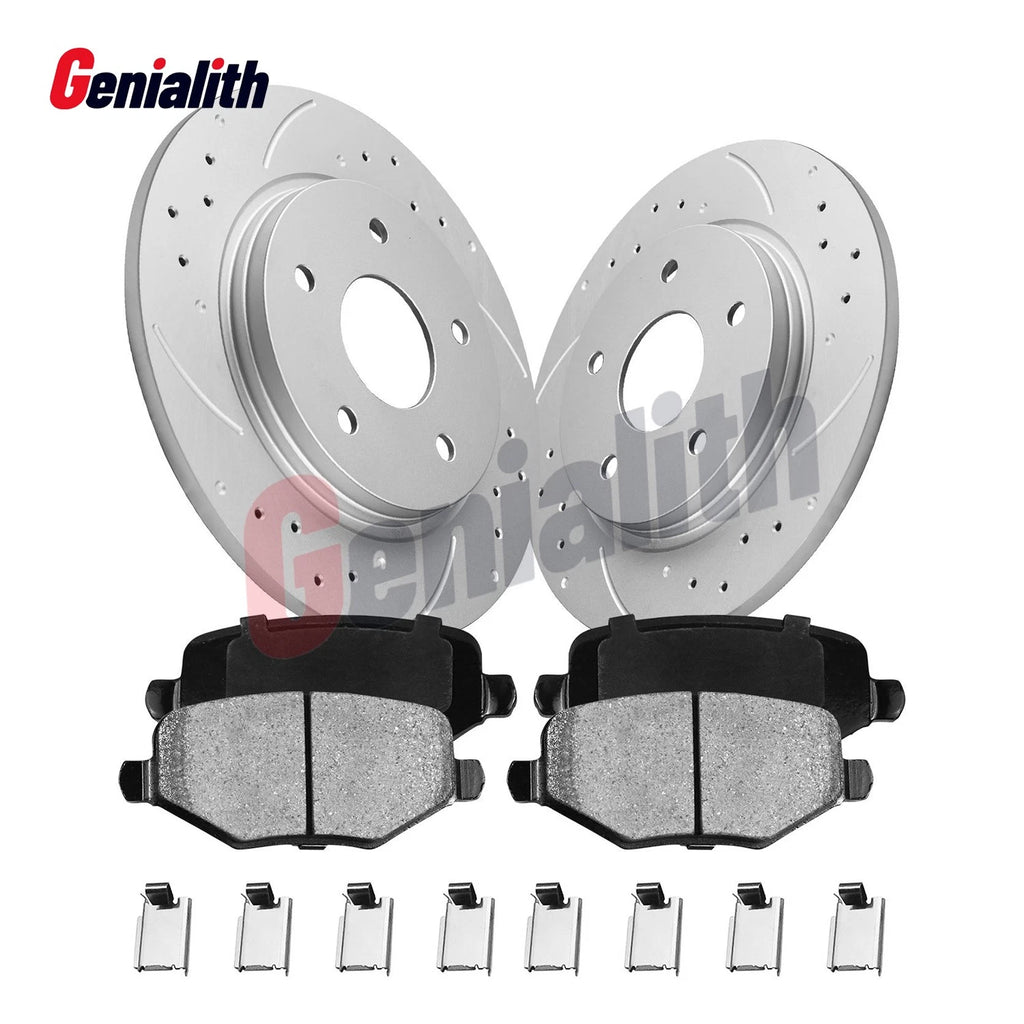 Rear Brake Rotors Pads Kit for Ram C/V Dodge Journey Chrysler Routan (2009–2019)