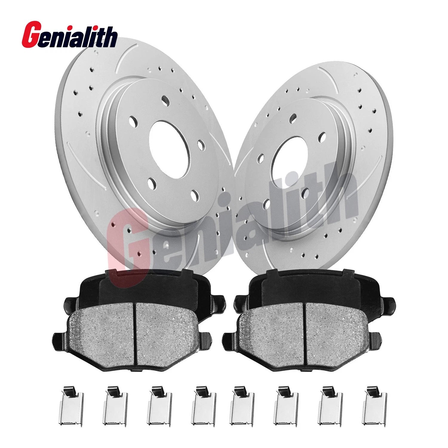 Rear Brake Rotors Pads Kit for Ram C/V Dodge Journey Chrysler Routan (2009–2019)