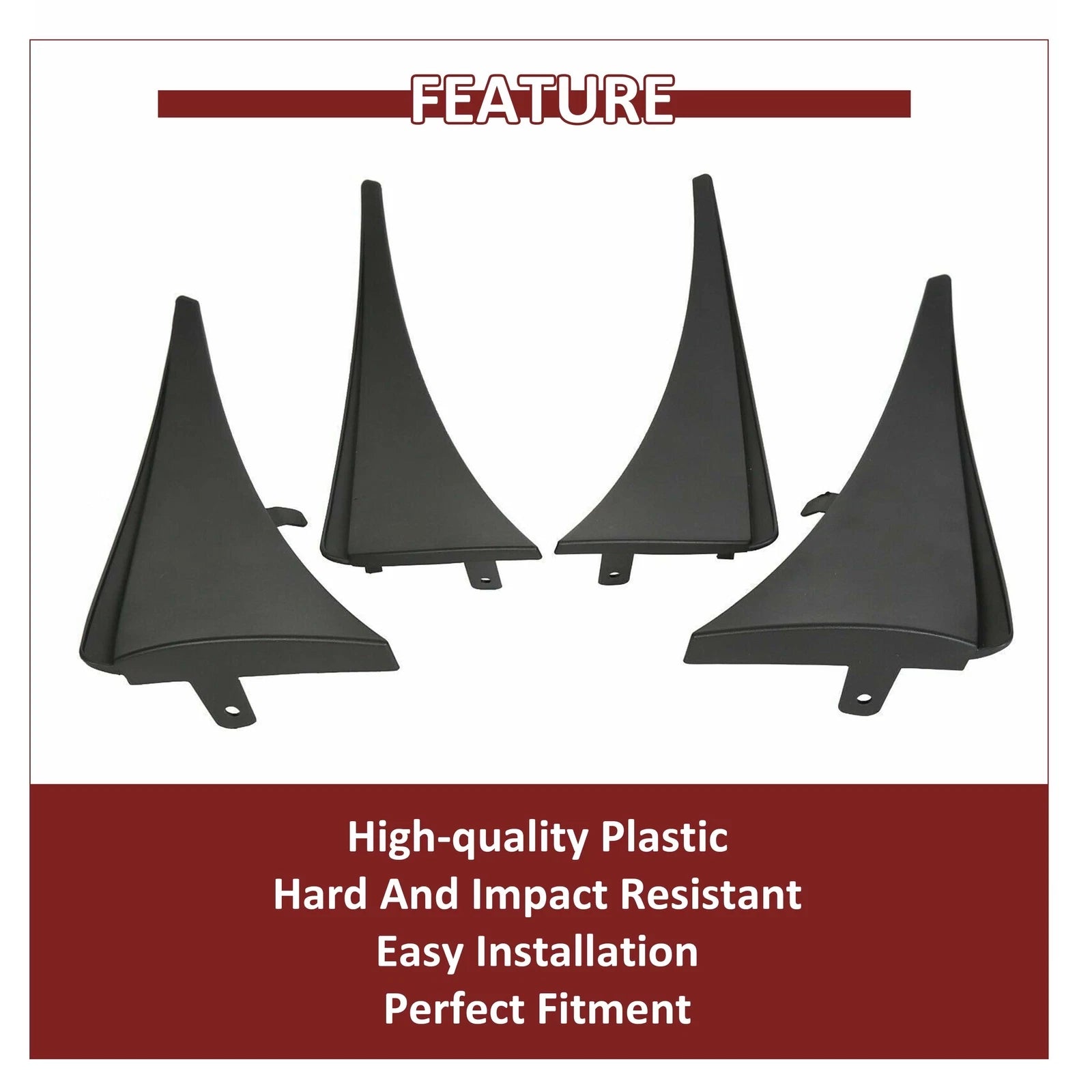 Set of 4 Splash Guards for Chevy C7 Corvette Stingray/Z06 (2014–2019)