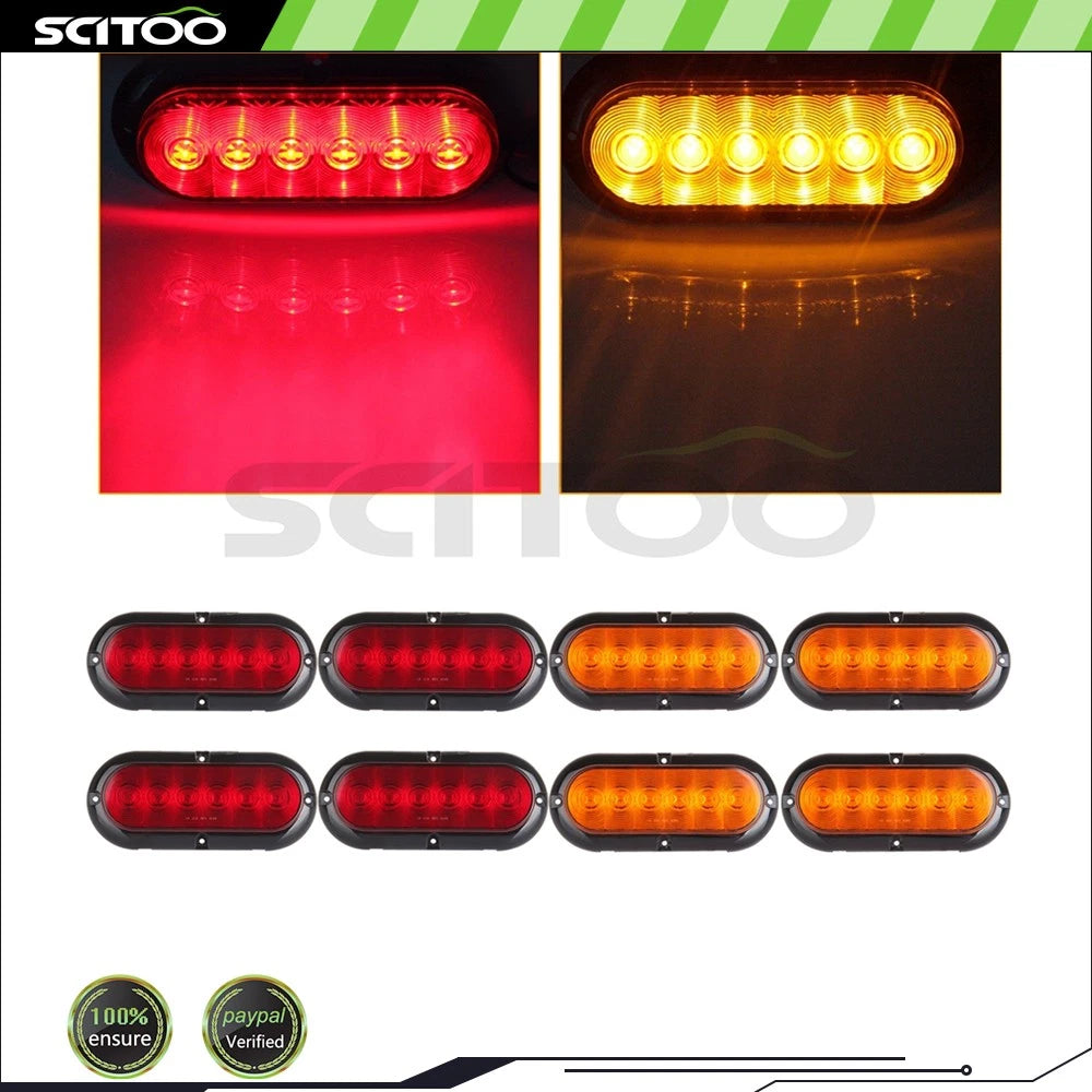 8pcs Red Amber Lens Side Marker for Chevrolet Silverado 3500 (2004–2007)