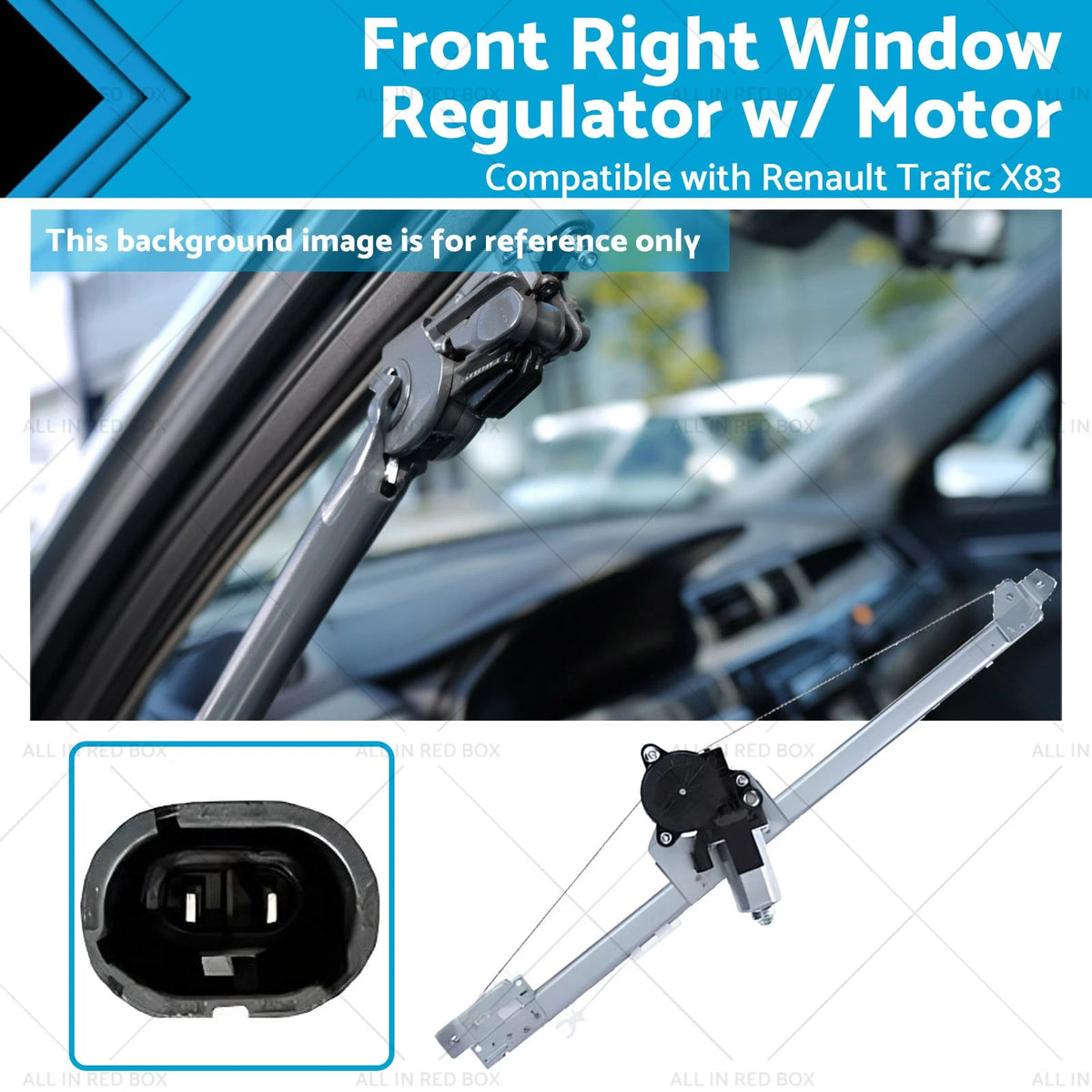 RHS Front Window Regulator w/ Motor for Renault Trafic X83 (2004–2014)