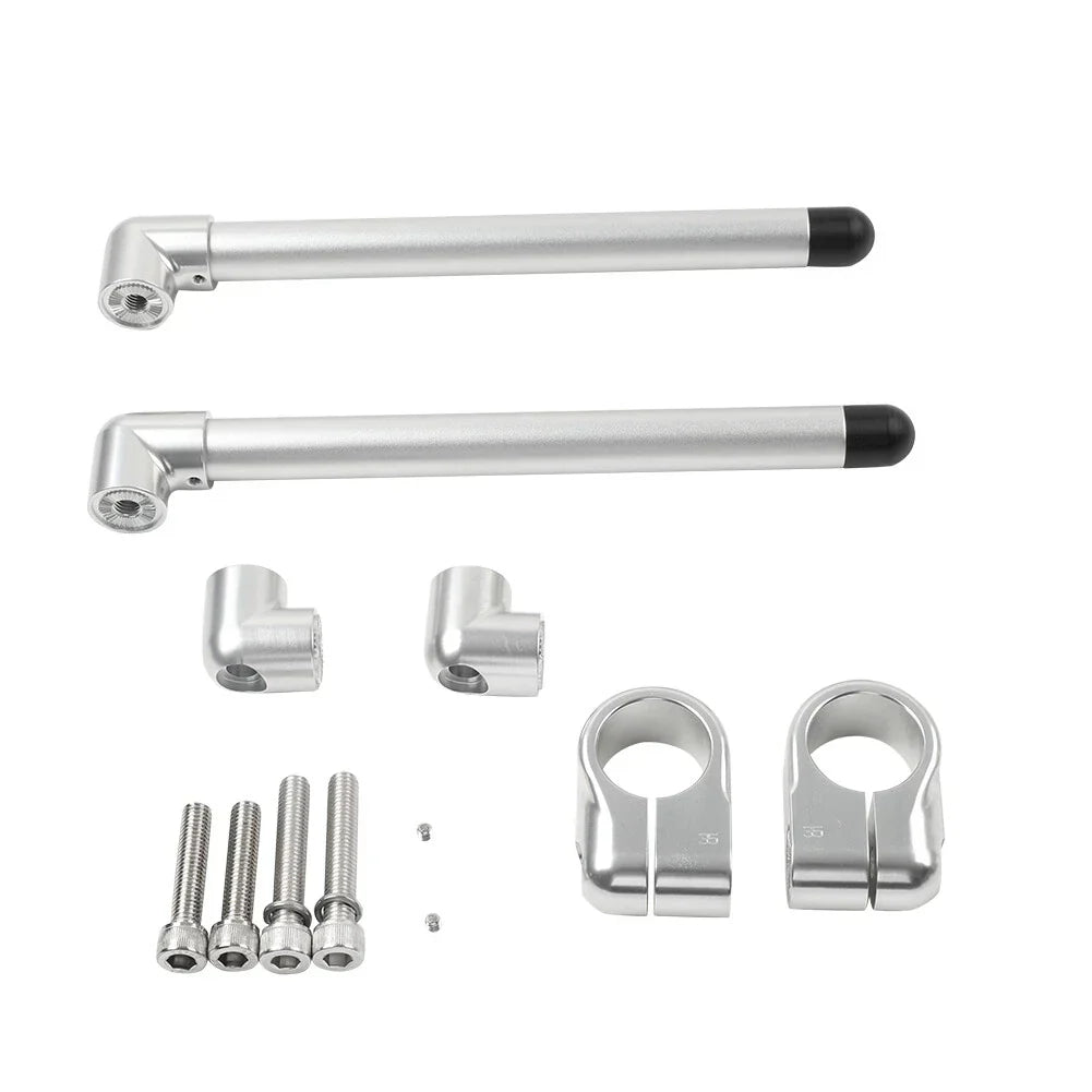 35MM 7/8" Clip-On Handlebar for Universal Cafe Racer - Silver
