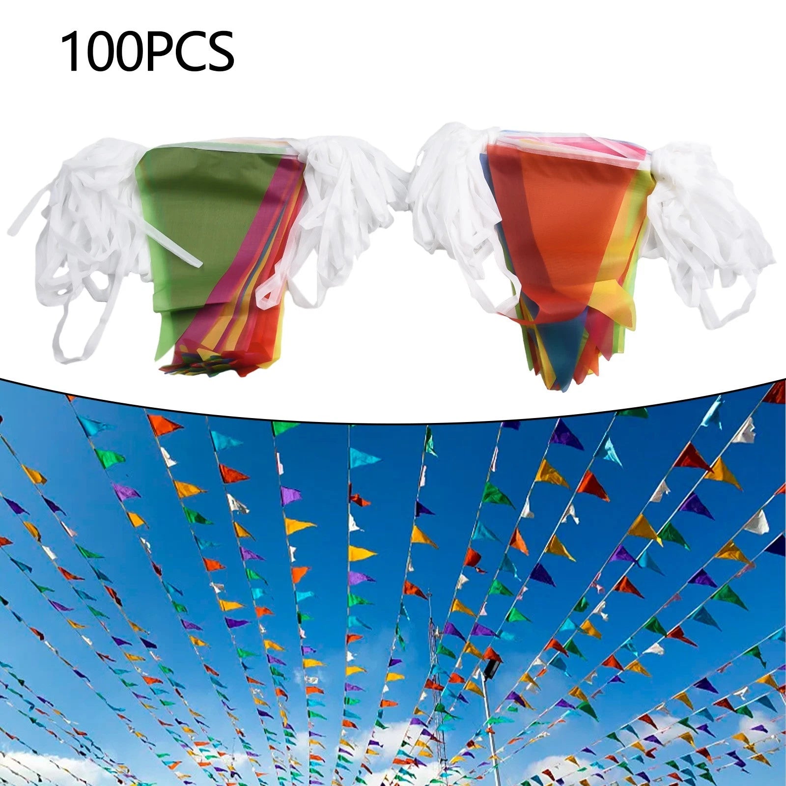 Flags Decoration Set of 100 for Outdoor Use (14x21cm)