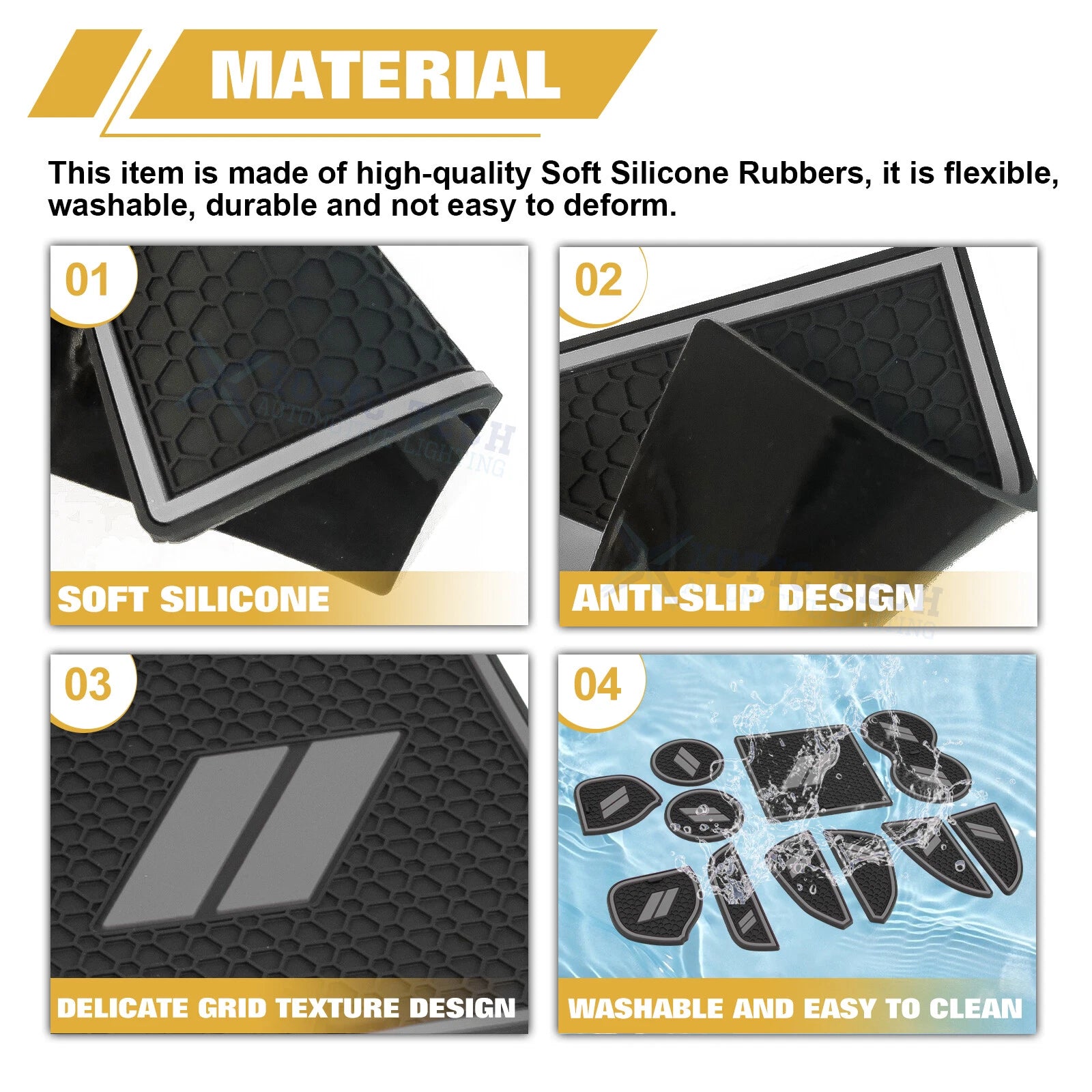 Anti-Dust Car Interior Mats Accessories for Dodge Challenger (2015-2023)
