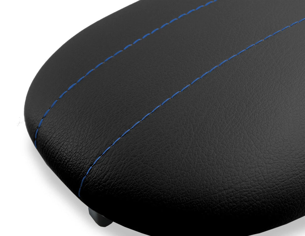 Leather Console Lid Armrest Cover for Ford Expedition (1997–2002) Blue Stitch
