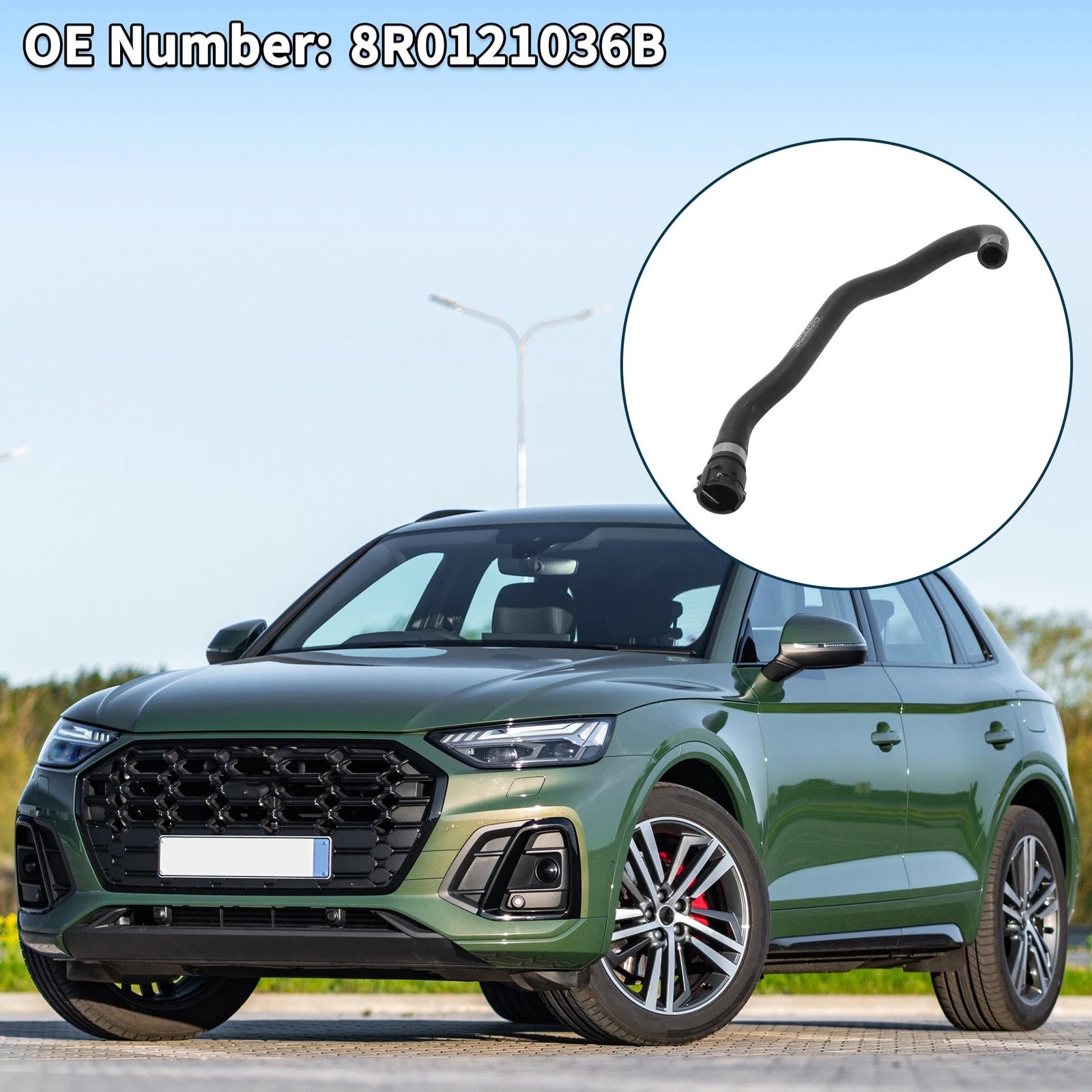 Radiator Hose Coolant Pipe for Audi Q5 (2014) No. 8R0121036B Rubber