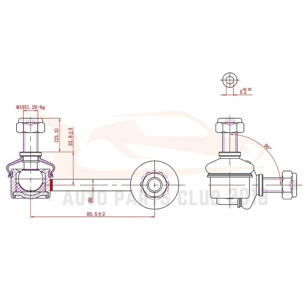 Set of 4 Sway Bar End Links for Honda CR-V (2007–2016)