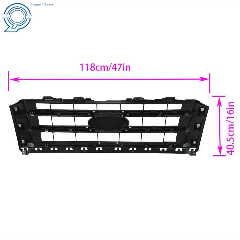 Gloss Black Front Upper Grille for Ford Expedition (2015-2017)