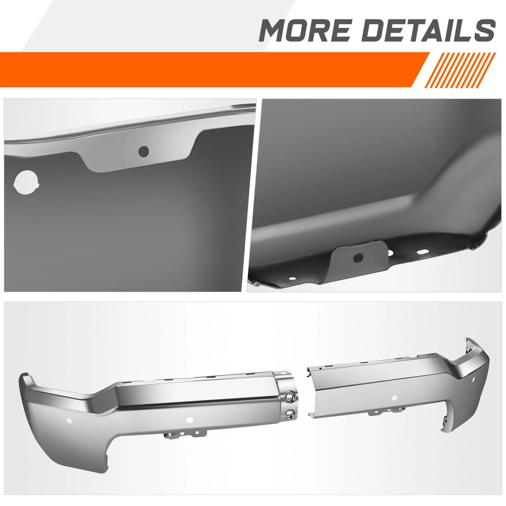 Front Bumper Face Bar for Chevy Silverado 2500 3500 HD (2020–2023) w/Park Sensor Holes