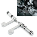 Chrome Stirrup Heel Foot Rest Pegs for Harley Sportster XL 883 1200 (2004-2023)
