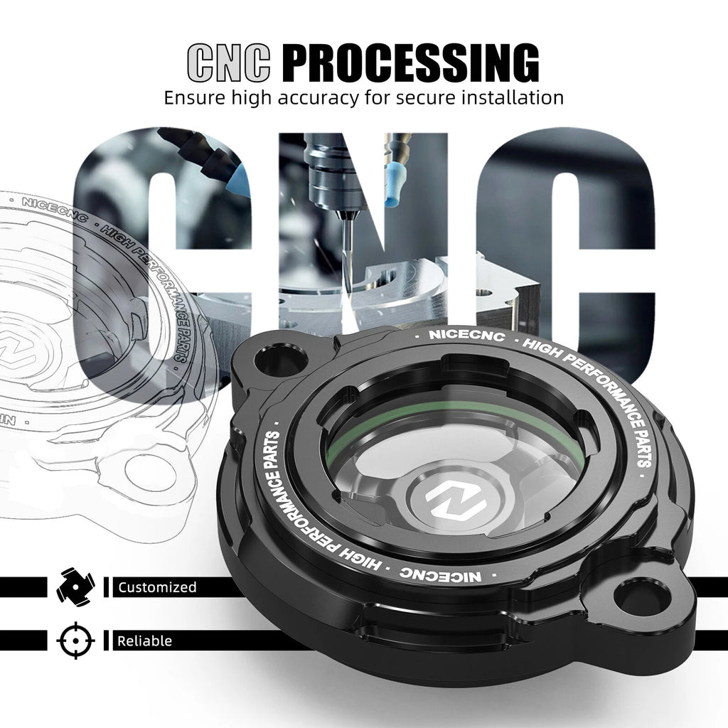 CNC Engine Oil Filter Cover for Husaberg FE390 FE450 FE501 FE570 FE570S FS570