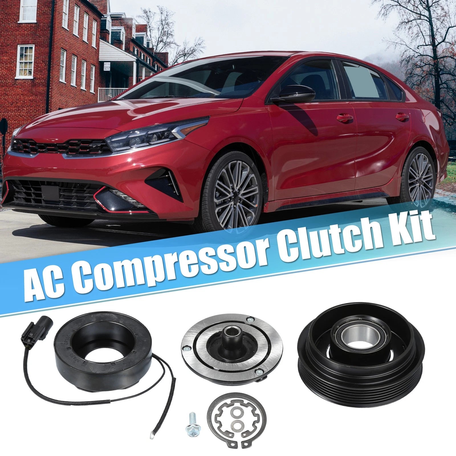 AC Compressor Clutch Set for Kia Forte (2010–2013) A/C Clutch Repair Assembly