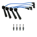 NGK 7mm Wire Set & 4 Iridium Spark Plugs for Kia Rio (2001–2011)