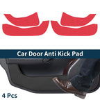 Set of 4 Car Door Anti Kick Pads for Mazda 3 Fastback Sedan (2019–2025) Carbon Fiber Red