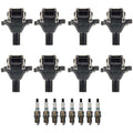 Set of 8 Ignition Coils & Iridium TT Spark Plugs for Audi S4 Q7 (2000–2009)