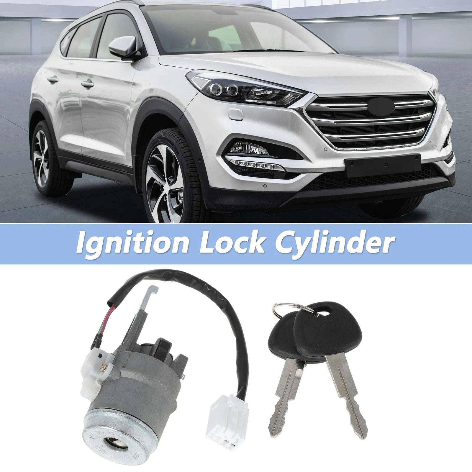 Ignition Lock Cylinder with 2 Key for Hyundai Tucson (2005–2009) No. 819001FB00