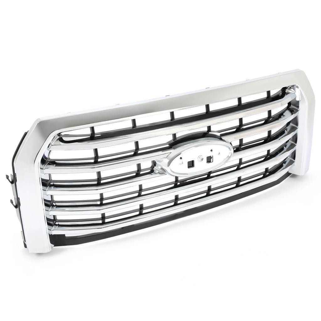 ABS Chrome Front Upper Bumper Grille for Ford F-150 (2015-2017)