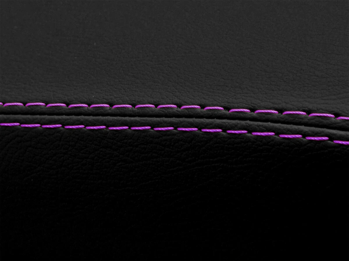 Leather Console Lid Armrest Cover for Dodge Ram (2009–2016) Purple Stitch