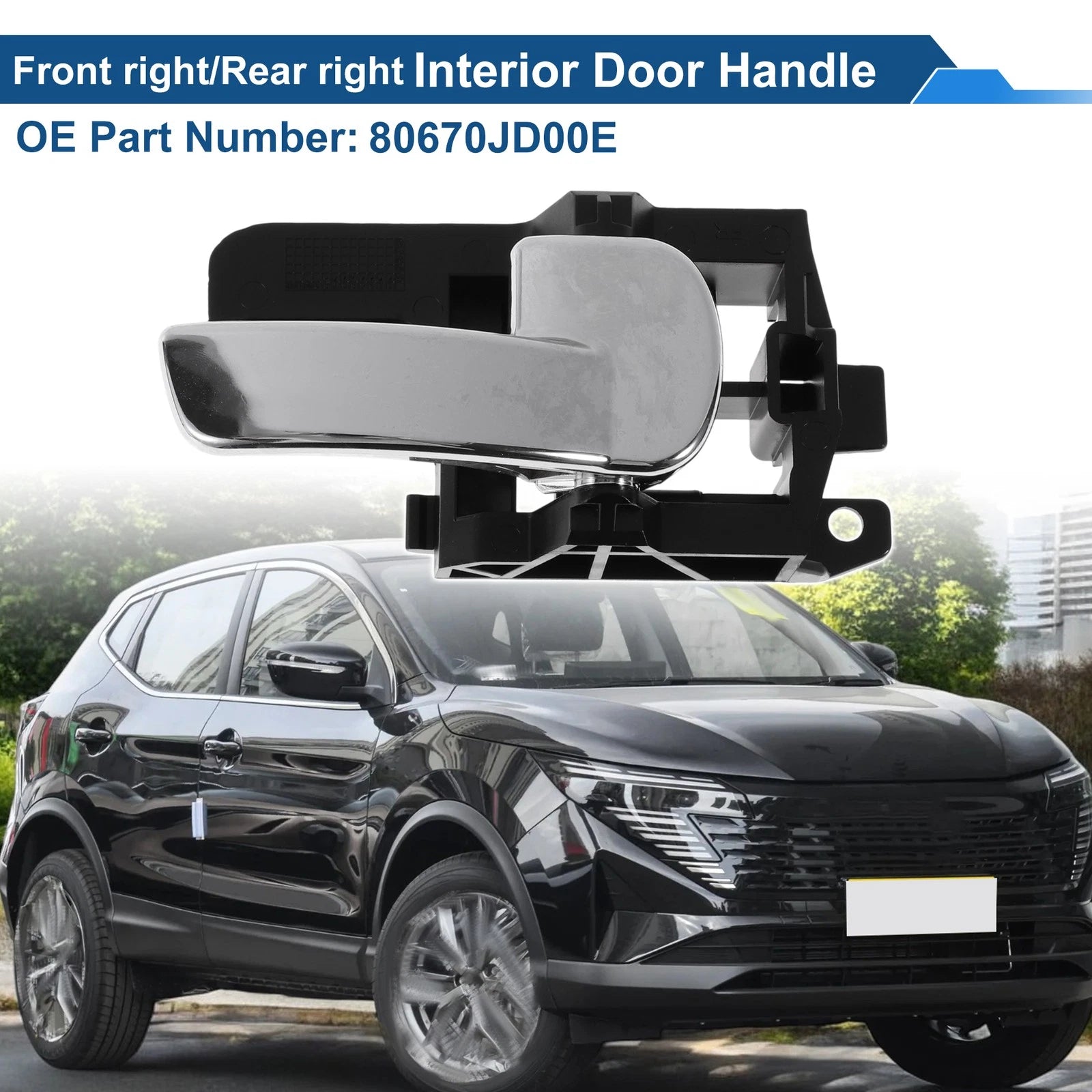 Front Driver Side Interior Door Handle for Nissan Qashqai J10 (2007–2013) No. 80670JD00E
