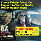 Elderly Driver Car Magnet Reflective Bright Senior Driver Signs (2020-2024)
