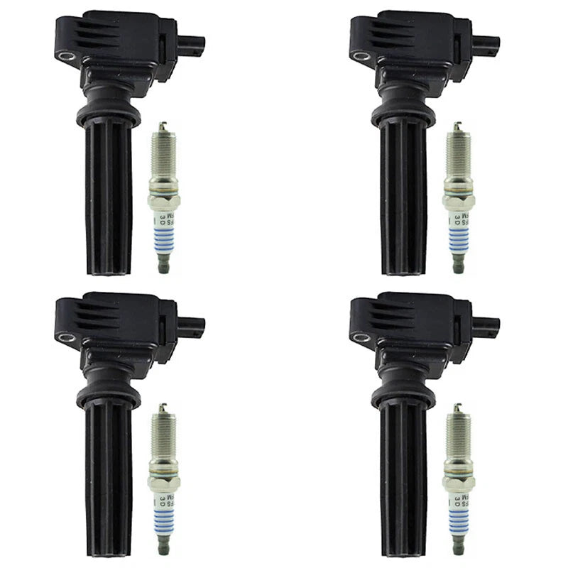 Set of 4 Ignition Coils + 4 Spark Plugs for Ford Fusion Focus Taurus (2013–2017) UF670