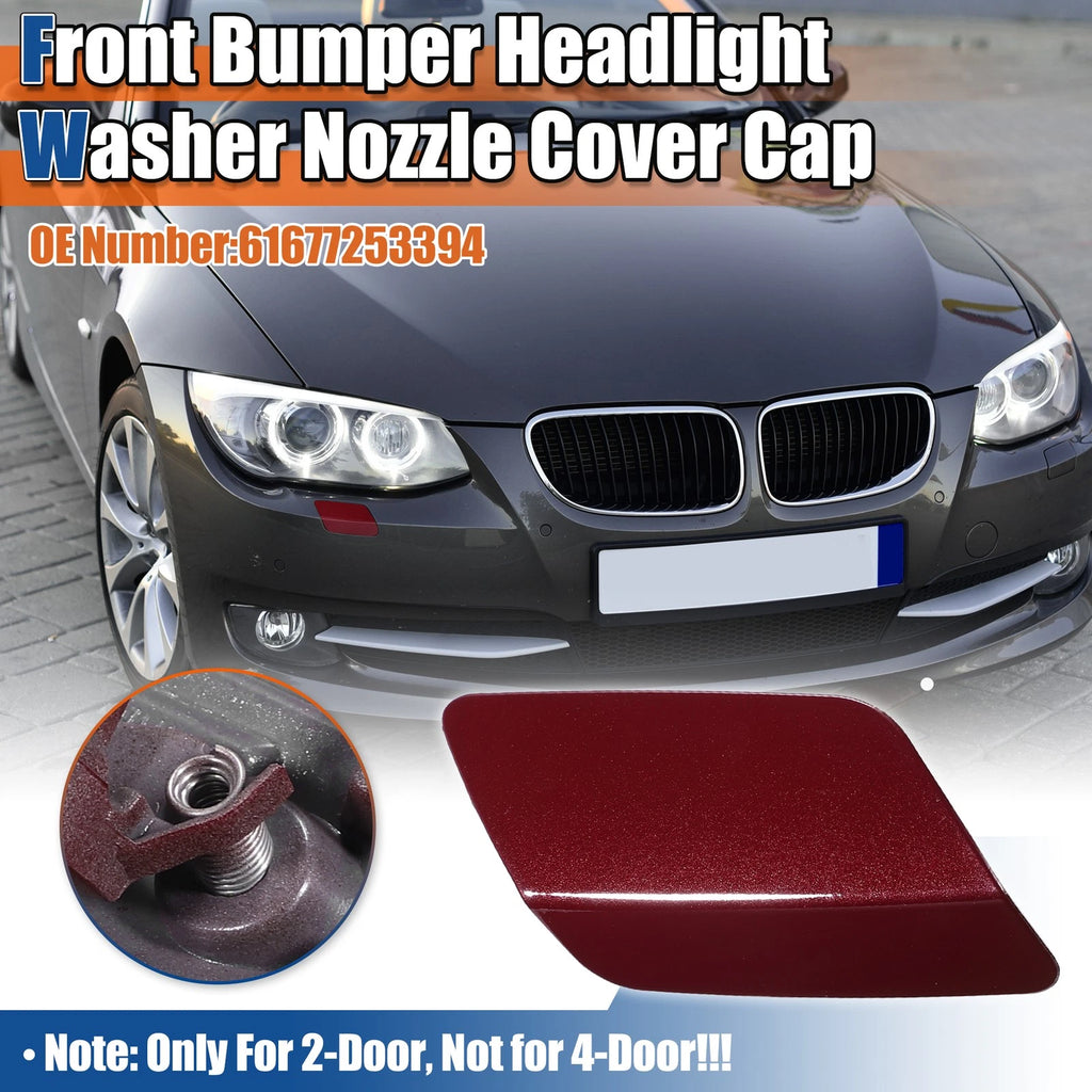 Right Side Front Bumper Washer Nozzle Cover for BMW E92 (2011–2013) Dark Red