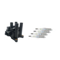 Set of 4 Hitachi Ignition Coils & NGK Platinum Spark Plugs for Contour Escape Focus