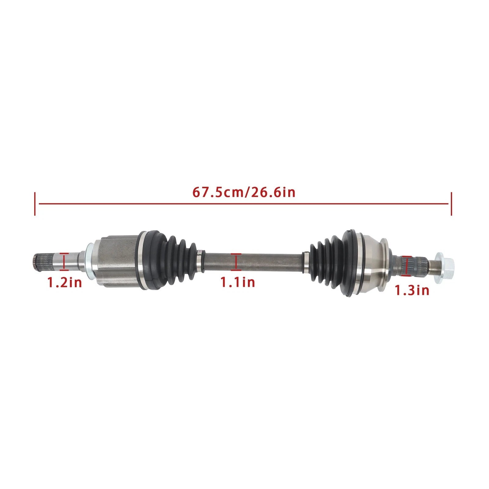 Set of 2 CV Axle Assemblies for Cadillac SRX (2012–2016) 3.6L