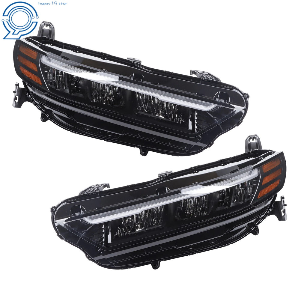 2X Full LED Headlight for Honda Accord (2023-2024) Black w/DRL Pair