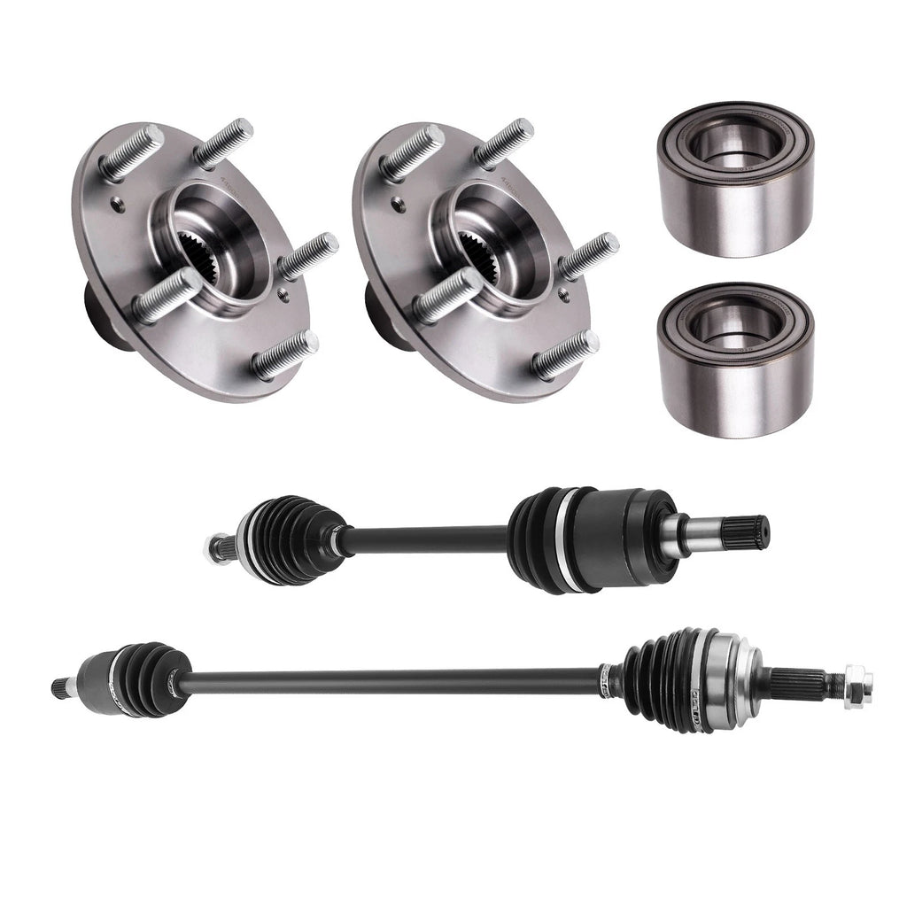 Set of 2 CV Axle Shafts with Wheel Hubs for Honda Civic (2006–2011)