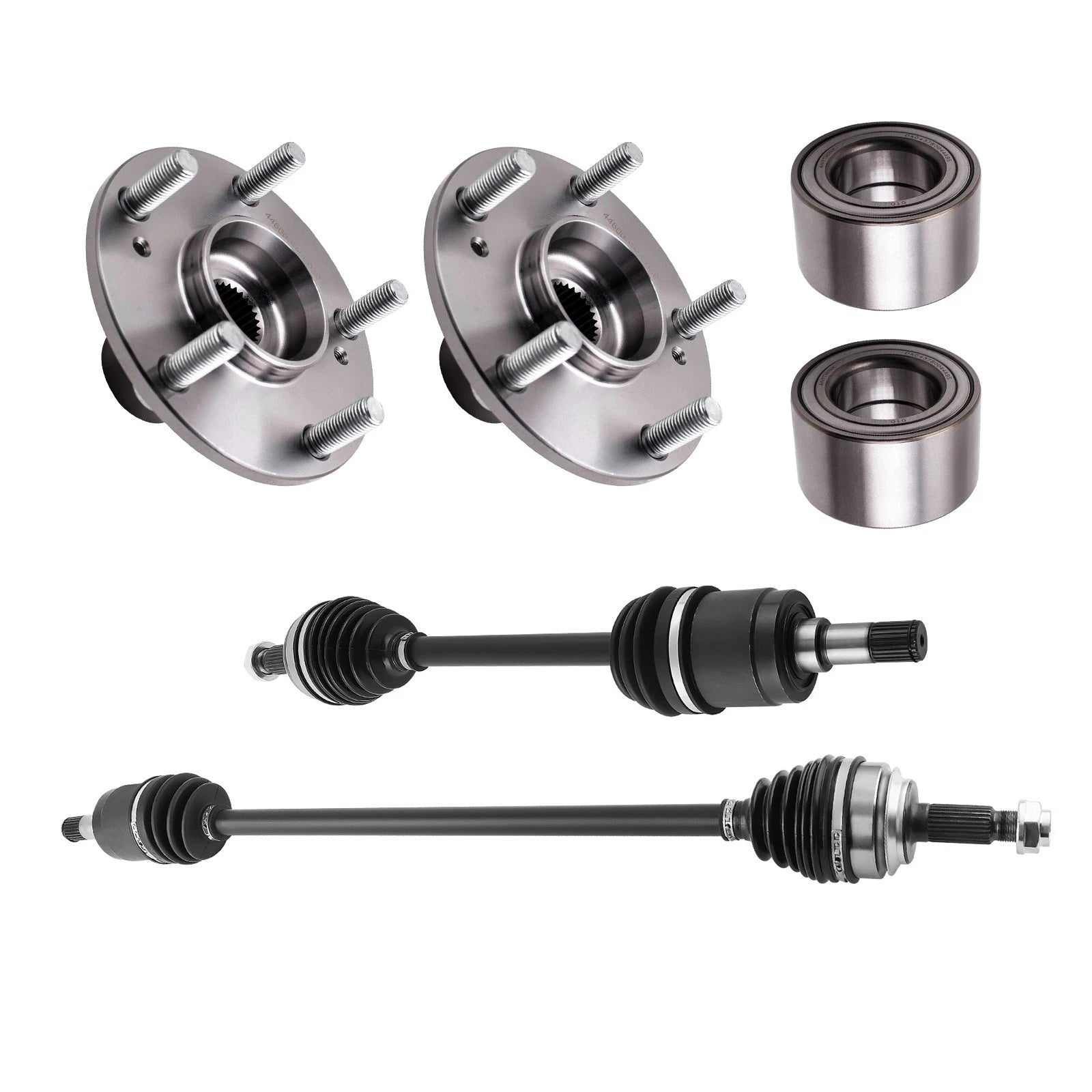Set of 2 CV Axle Shafts with Wheel Hubs for Honda Civic (2006–2011)