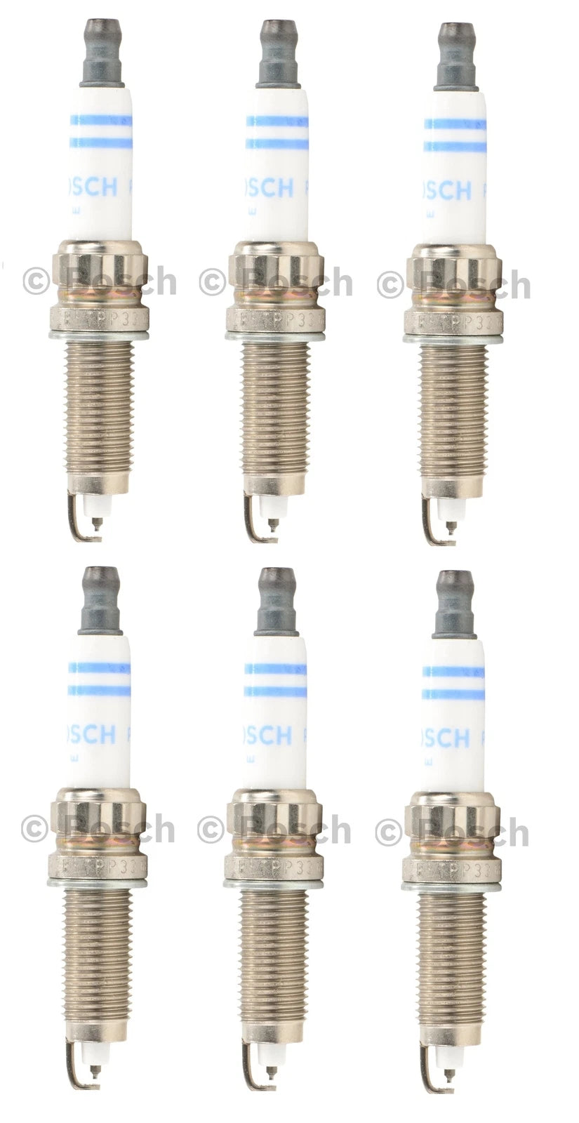 Set of 6 Spark Plugs Bosch ZR5TPP33 for BMW E32 E33 E82 E88 (1982–2013)