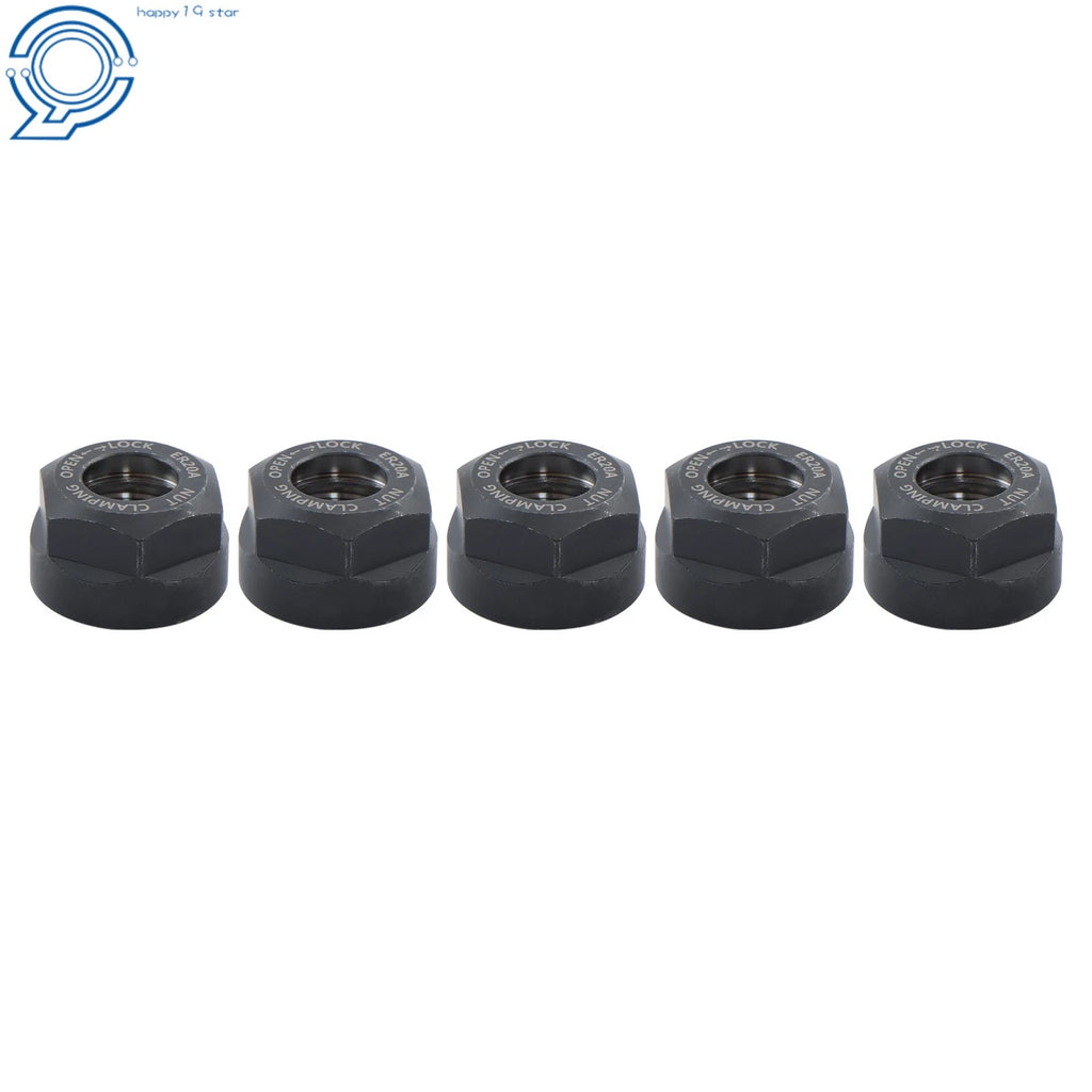 5 Pack Balanced ER20 Nuts for Clamping Collets